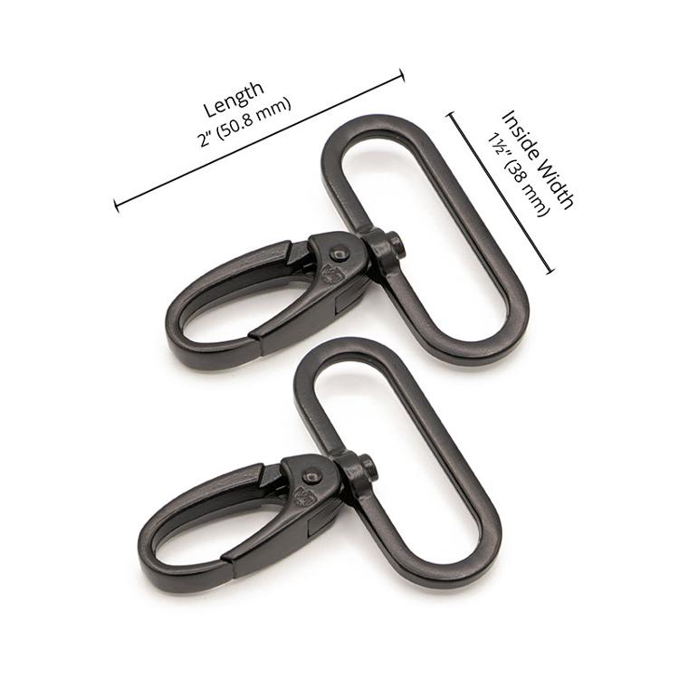 Swivel Hook 1.5" Black 2ct- Patterns By Annie