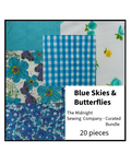 Blue Skies & Butterflies- Curated Fabric Bundle by The Midnight Sewing Company