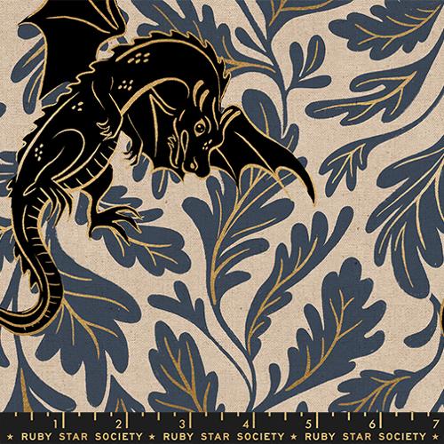 Fireglow Canvas Metallic Smoke Dragons- Ruby Star Society