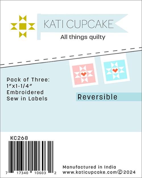 Heart Star Block Sew-in Labels- Kati Cupcake