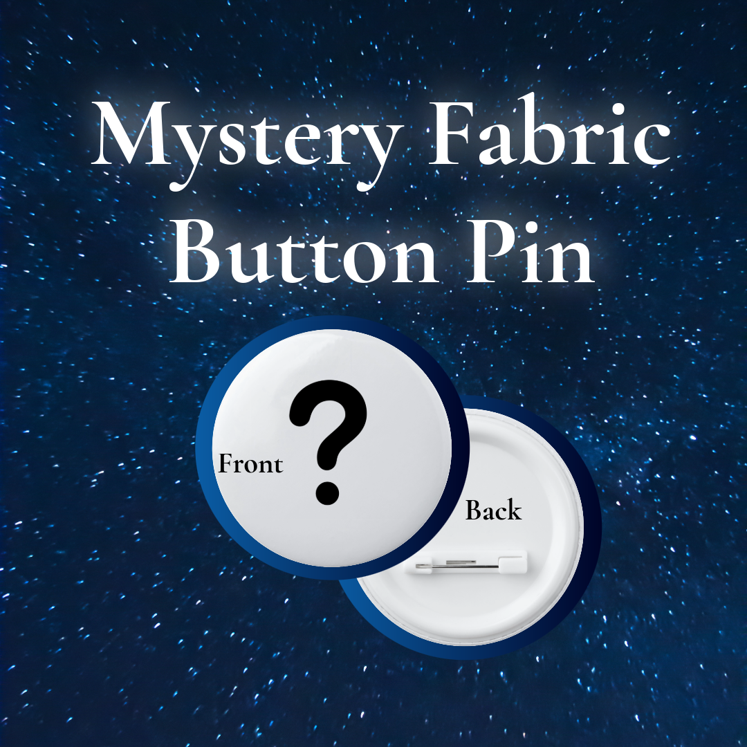 Mystery Fabric Button Pin