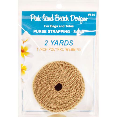 Purse Strapping 1" x 2yd Sand- Pink Sand Beach Designs