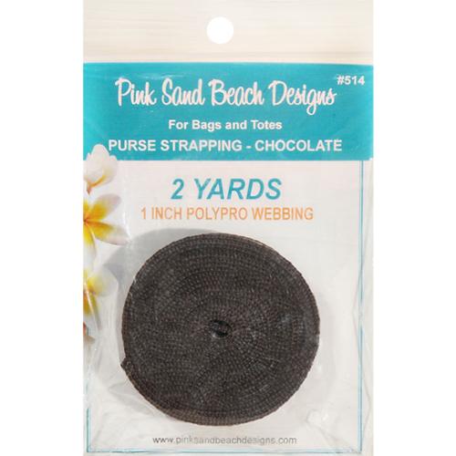 Purse Strapping 1" x 2yd Chocolate- Pink Sand Beach Designs