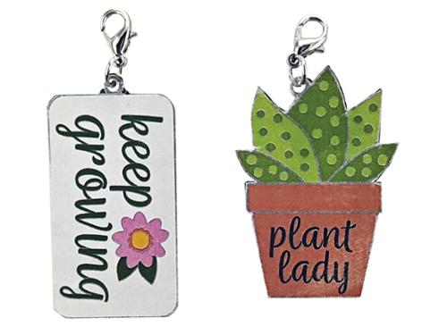 Enamel Plant Zipper Pull Charm