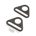 Triangle Ring Flat 1.5" Black 2ct- Patterns By Annie
