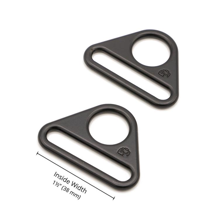 Triangle Ring Flat 1.5" Black 2ct- Patterns By Annie